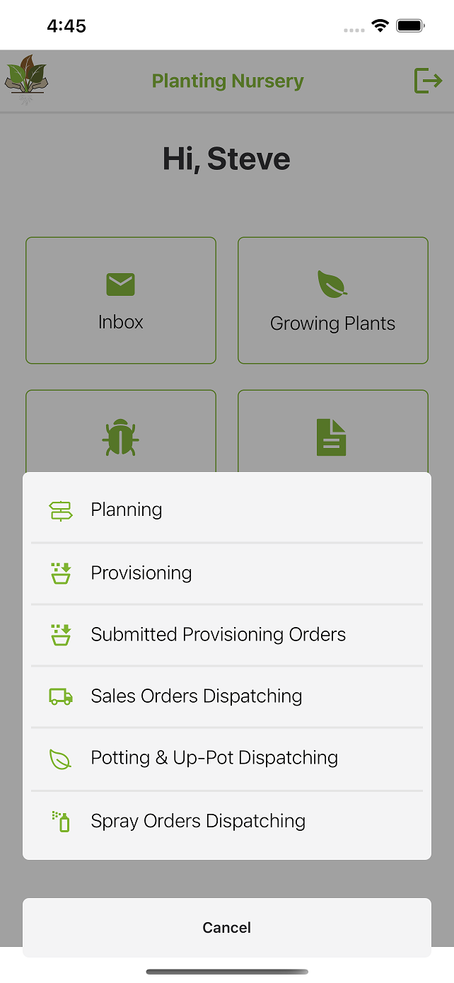 Planting Nursery Mobile App